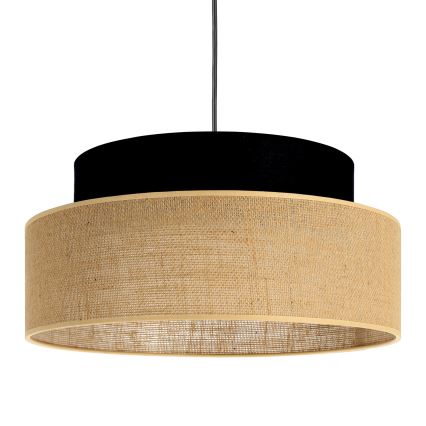 Chandelier on a string BOHO 1xE27/60W/230V black/beige