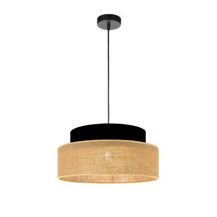 Chandelier on a string BOHO 1xE27/60W/230V black/beige