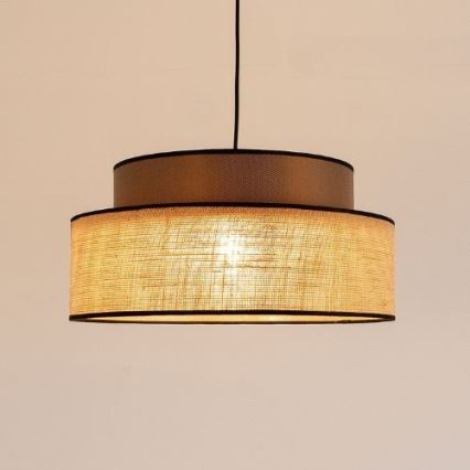 Chandelier on a string BOHO 1xE27/60W/230V brown/beige