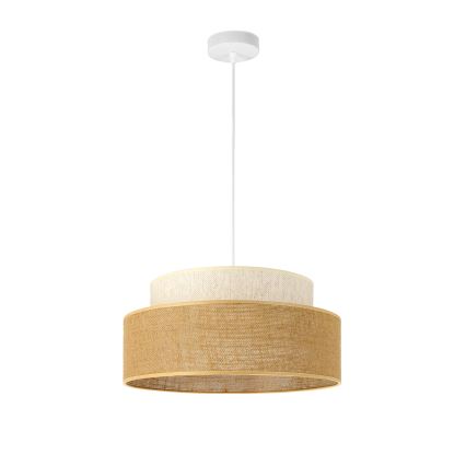 Chandelier on a string BOHO 1xE27/60W/230V creamy/beige