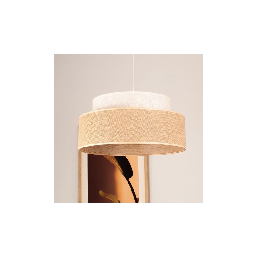 Chandelier on a string BOHO 1xE27/60W/230V creamy/beige