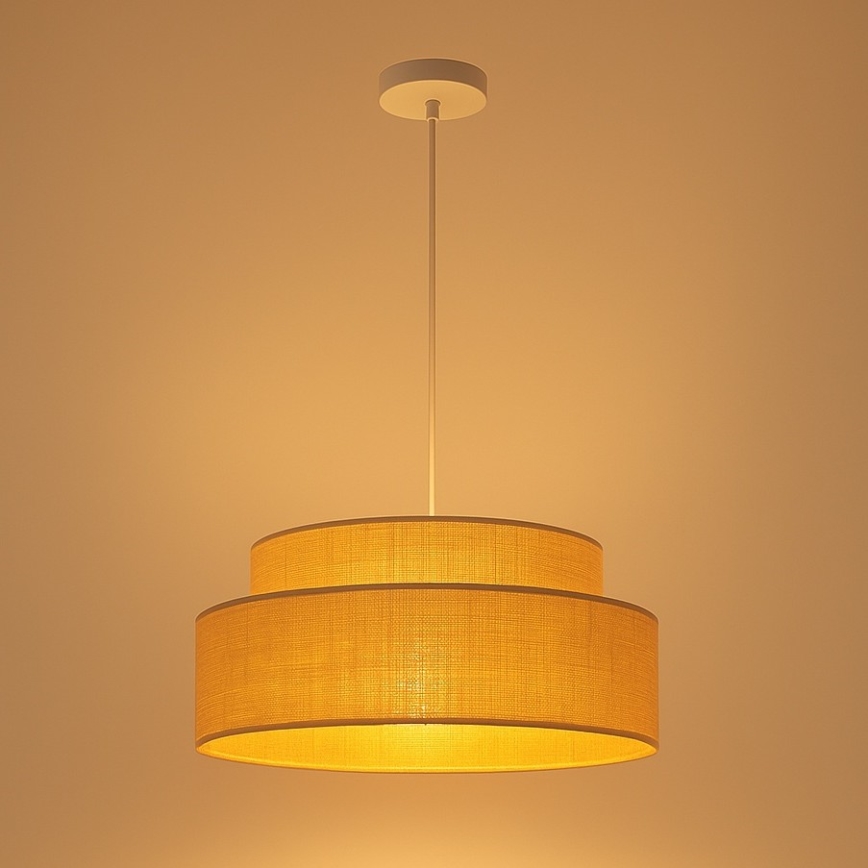 Chandelier on a string BOHO 1xE27/60W/230V d. 40 cm beige