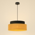 Chandelier on a string BOHO 1xE27/60W/230V d. 40 cm black/beige