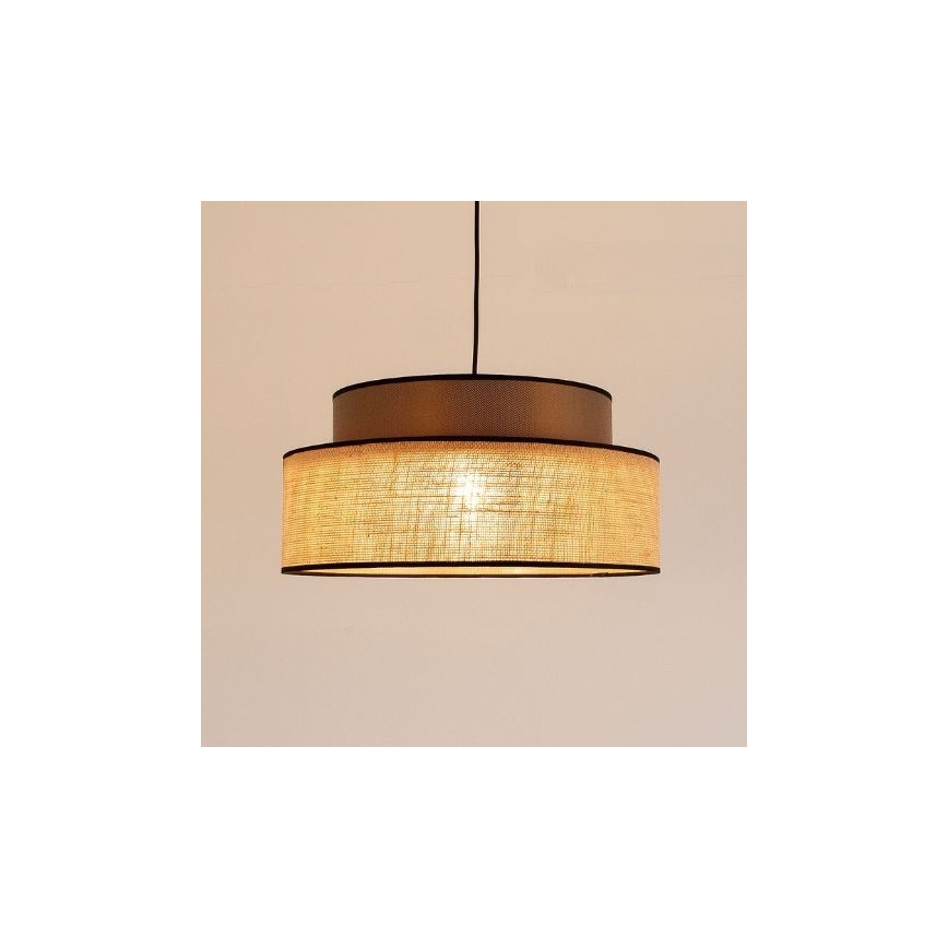 Chandelier on a string BOHO 1xE27/60W/230V d. 40 cm brown/beige