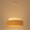Chandelier on a string BOHO 1xE27/60W/230V d. 40 cm creamy/beige