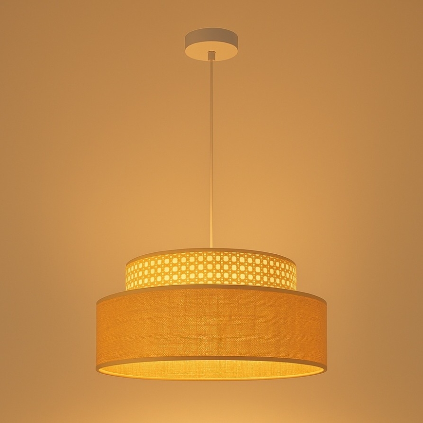 Chandelier on a string BOHO 1xE27/60W/230V d. 40 cm rattan