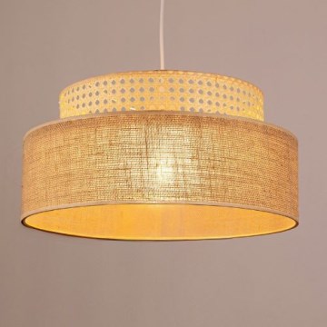 Chandelier on a string BOHO 1xE27/60W/230V rattan