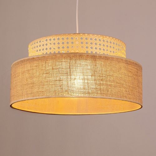 Chandelier on a string BOHO 1xE27/60W/230V rattan