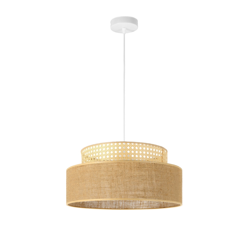 Chandelier on a string BOHO 1xE27/60W/230V rattan