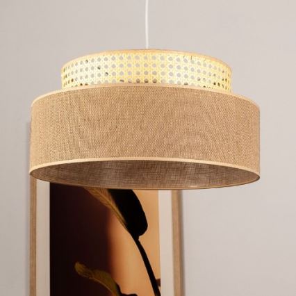 Chandelier on a string BOHO 1xE27/60W/230V rattan