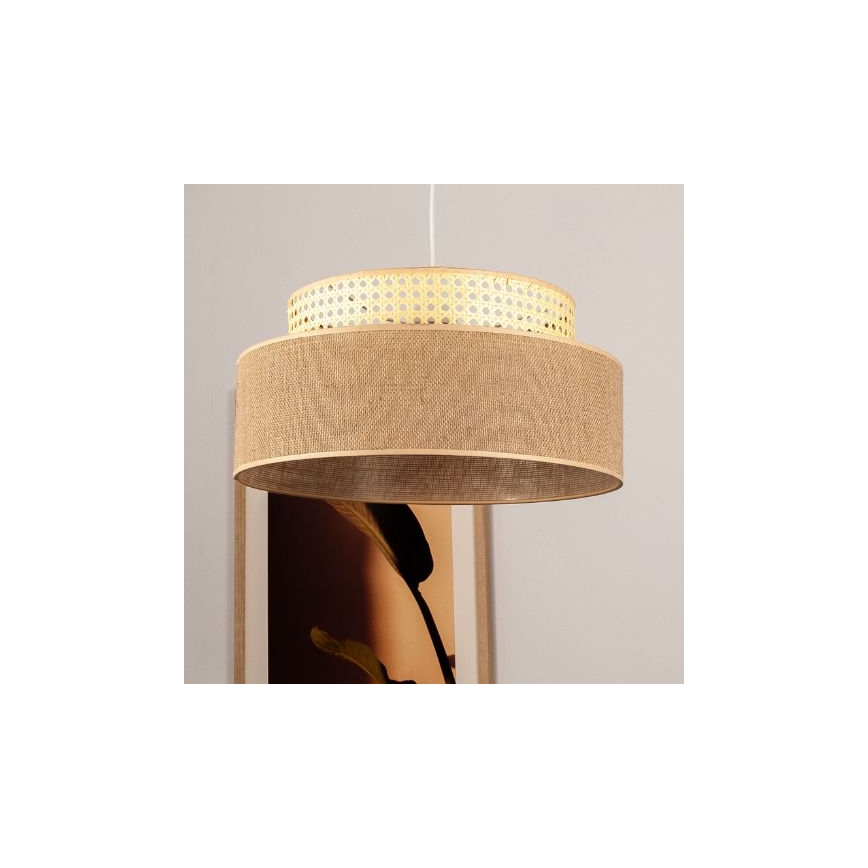 Chandelier on a string BOHO 1xE27/60W/230V rattan