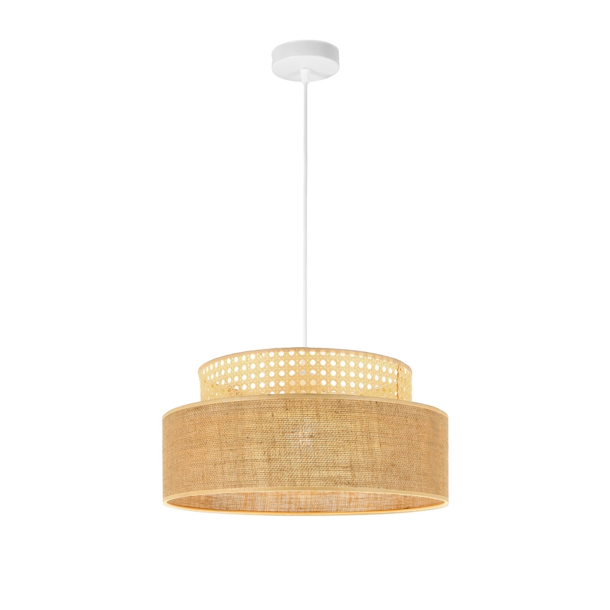 Chandelier on a string BOHO 1xE27/60W/230V rattan