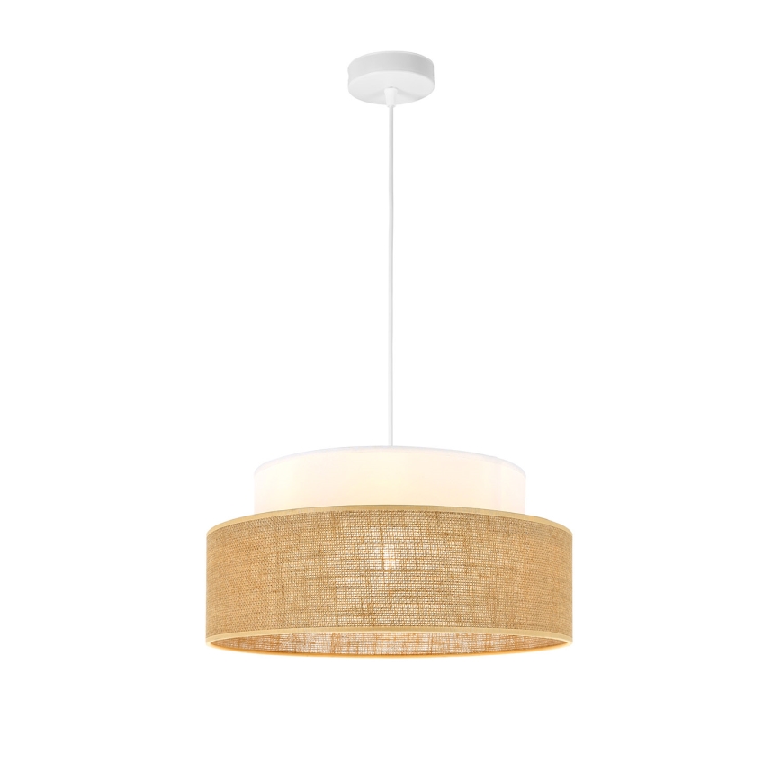 Chandelier on a string BOHO 1xE27/60W/230V white/beige