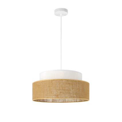 Chandelier on a string BOHO 1xE27/60W/230V white/beige
