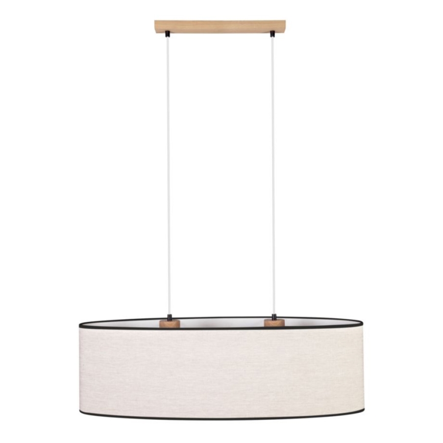 Chandelier on a string BOHO 2xE27/40W/230V oak