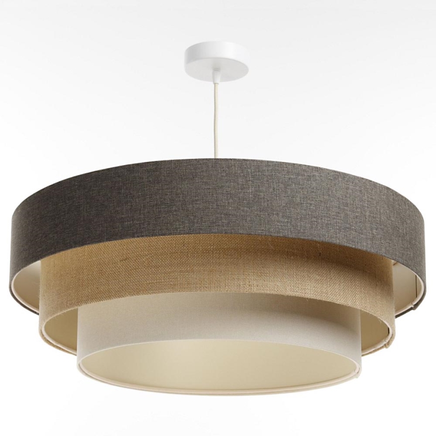 Chandelier on a string BOHO TRINITI 1xE27/60W/230V grey/beige/creamy