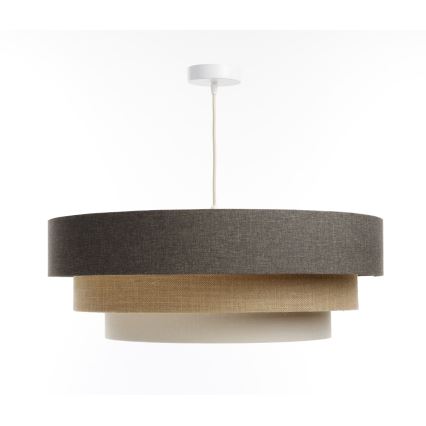 Chandelier on a string BOHO TRINITI 1xE27/60W/230V grey/beige/creamy