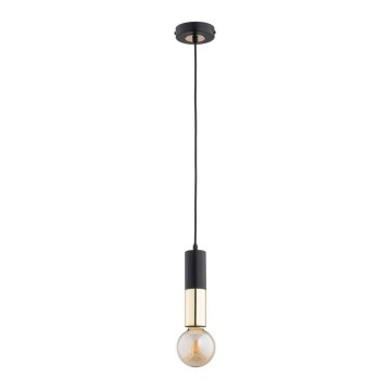 Chandelier on a string BOLID 1xE27/60W/230V black/golden