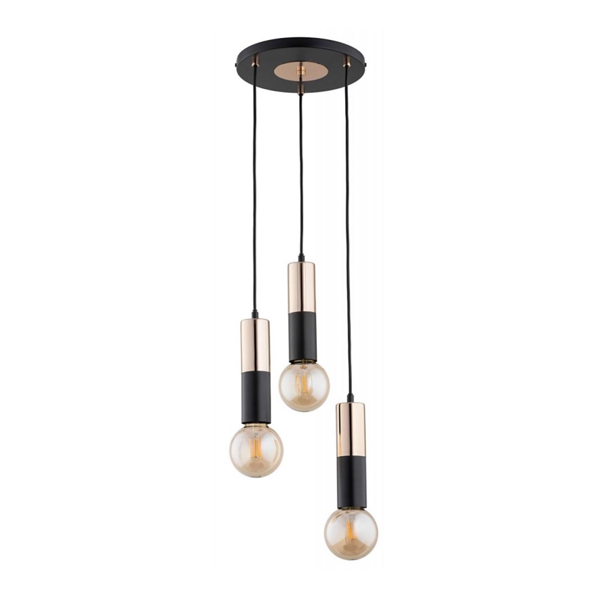 Chandelier on a string BOLID 3xE27/60W/230V golden/black
