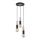 Chandelier on a string BOLID 3xE27/60W/230V golden/black