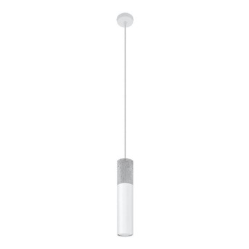 Chandelier on a string BORGIO 1xGU10/40W/230V concrete/metal white