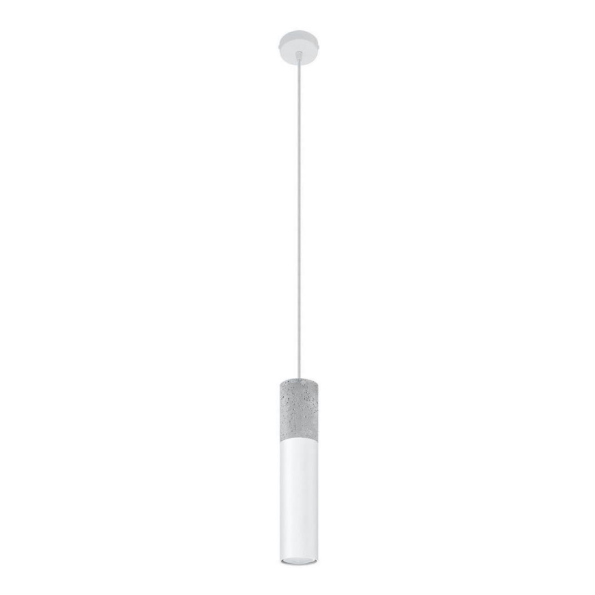 Chandelier on a string BORGIO 1xGU10/40W/230V concrete/metal white