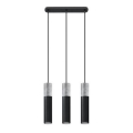 Chandelier on a string BORGIO 3xGU10/40W/230V concrete/metal black