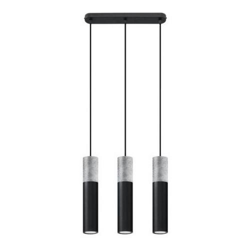 Chandelier on a string BORGIO 3xGU10/40W/230V concrete/metal black