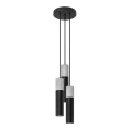 Chandelier on a string BORGIO 3xGU10/40W/230V concrete/metal black