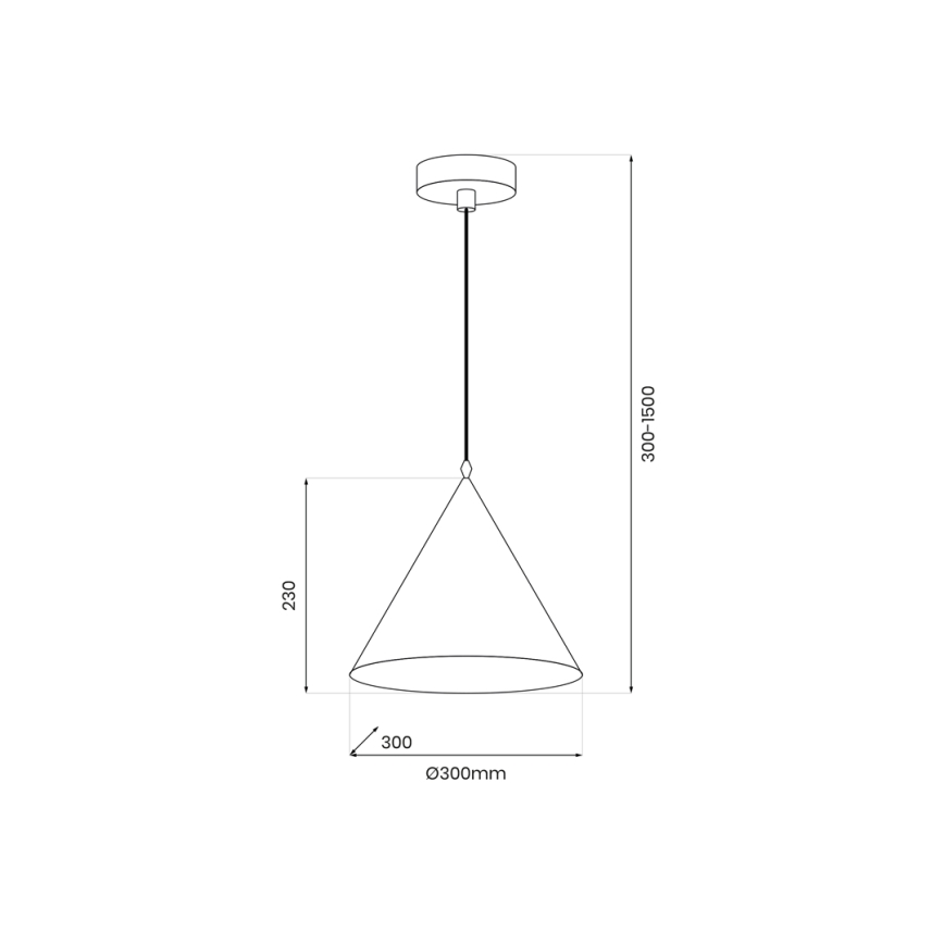 Chandelier on a string BOSCO 1xE27/15W/230V brown
