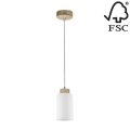 Chandelier on a string BOSCO 1xE27/60W/230V birch - FSC certified