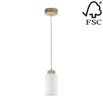 Chandelier on a string BOSCO 1xE27/60W/230V birch - FSC certified