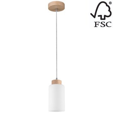 Chandelier on a string BOSCO 1xE27/60W/230V oak - FSC certified