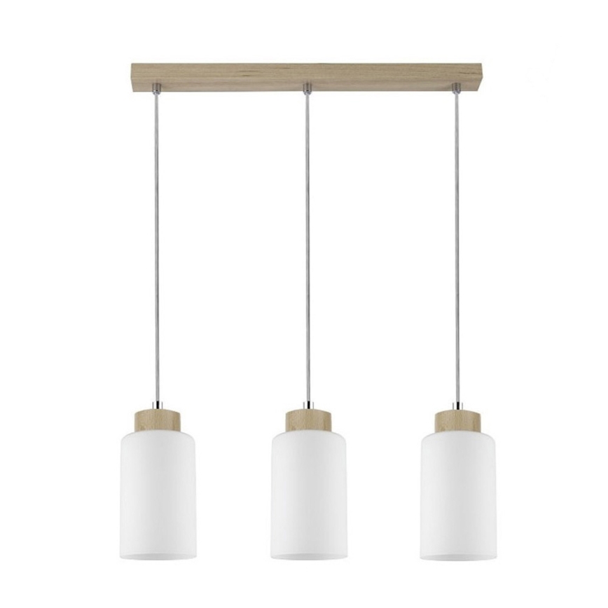 Chandelier on a string BOSCO 3xE27/60W/230V birch
