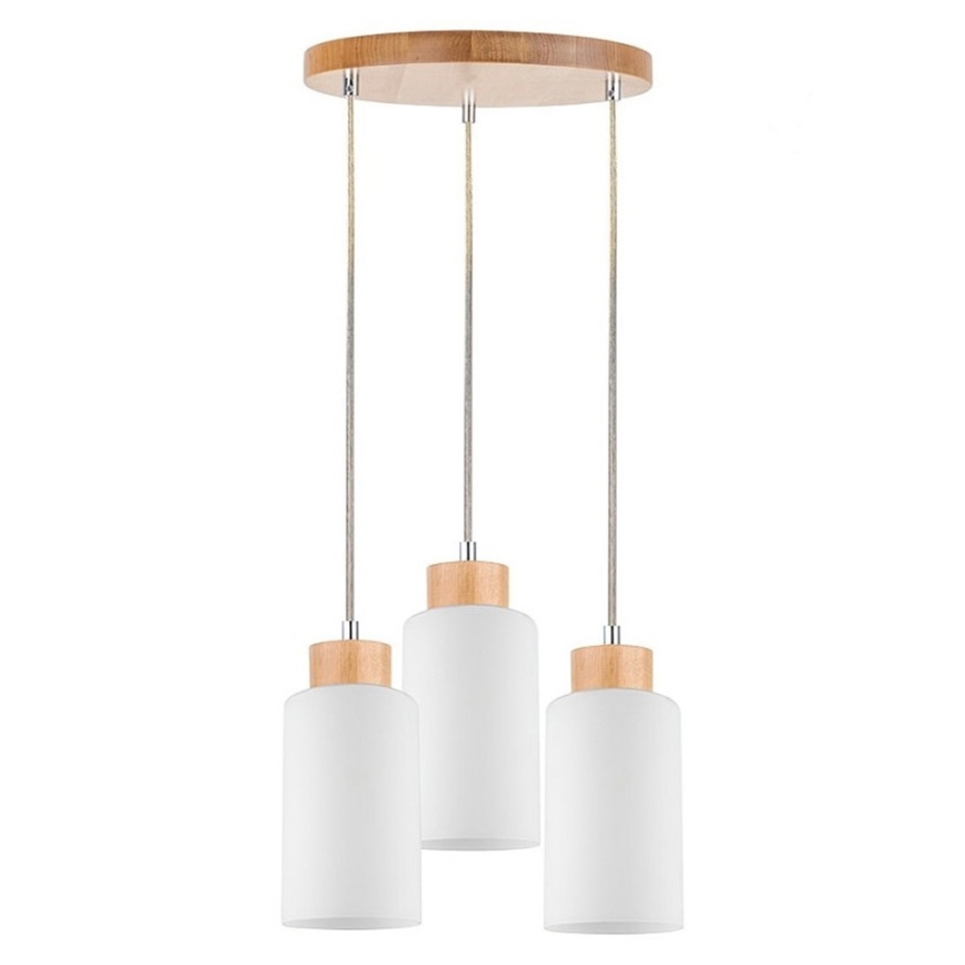 Chandelier on a string BOSCO 3xE27/60W/230V birch