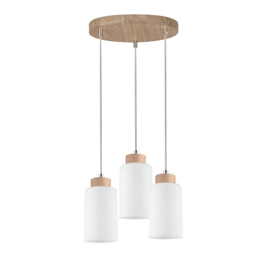 Chandelier on a string BOSCO 3xE27/60W/230V oak