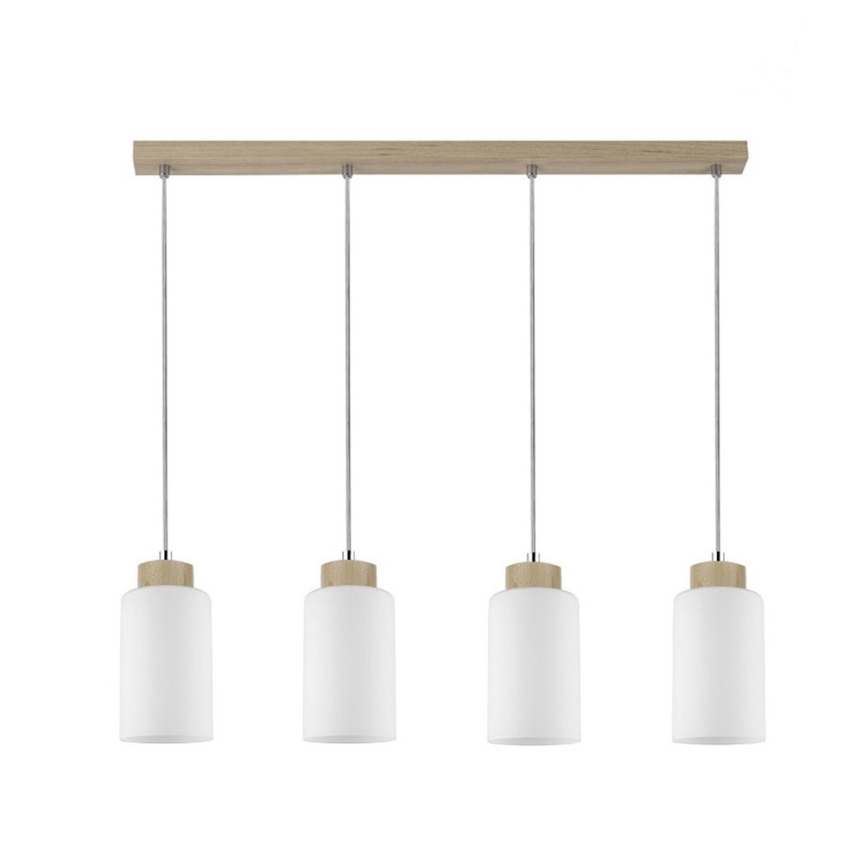 Chandelier on a string BOSCO 4xE27/60W/230V birch