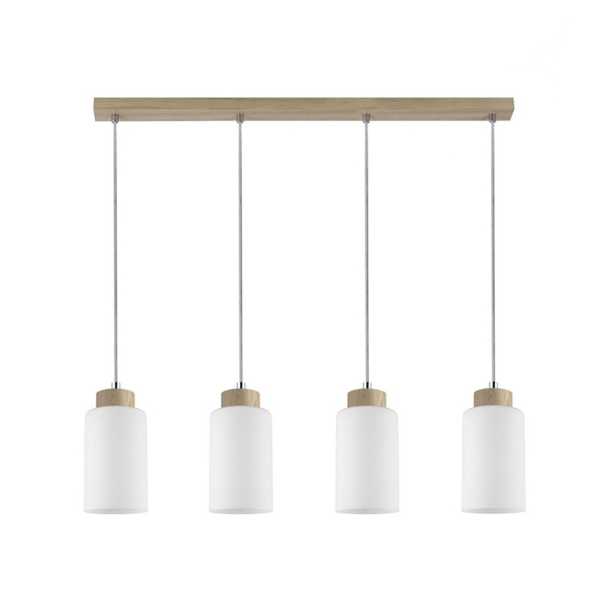 Chandelier on a string BOSCO 4xE27/60W/230V oak