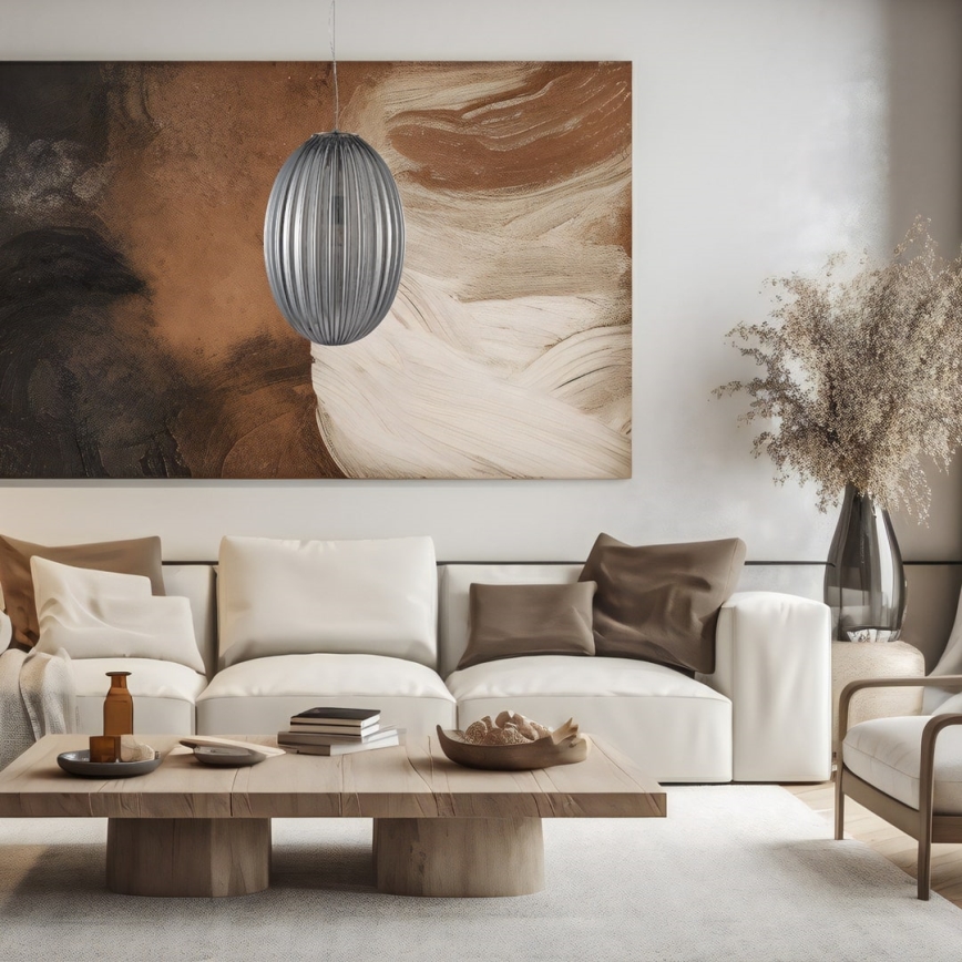 Chandelier on a string BRAGA 1xE27/60W/230V grey