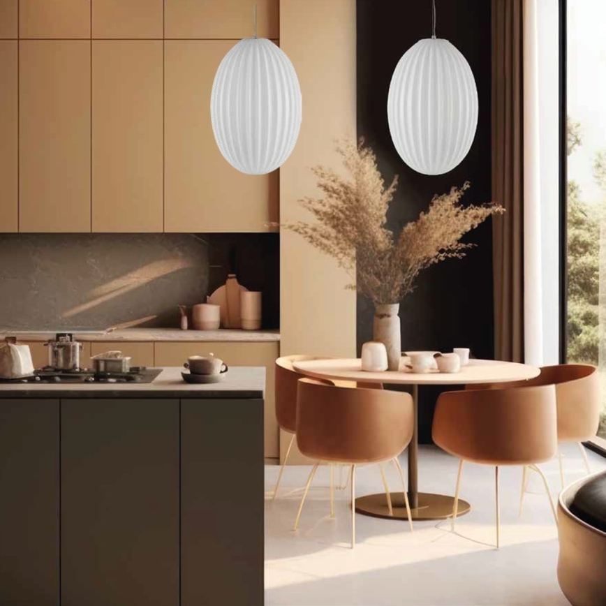 Chandelier on a string BRAGA 1xE27/60W/230V white