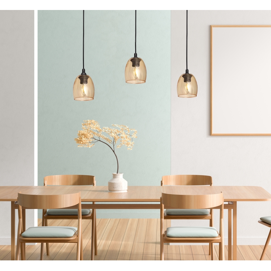 Chandelier on a string BRILLANT 1xE27/15W/230V beige