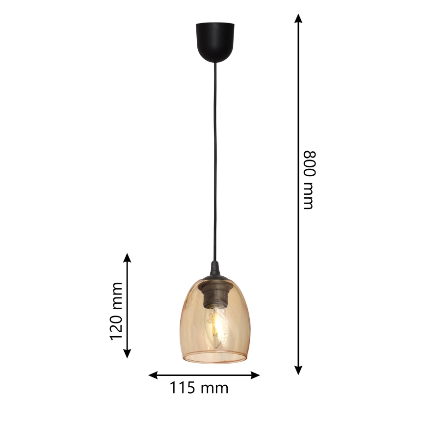 Chandelier on a string BRILLANT 1xE27/15W/230V beige