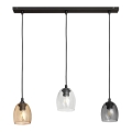 Chandelier on a string BRILLANT 3xE27/15W/230V beige/transparent/grey