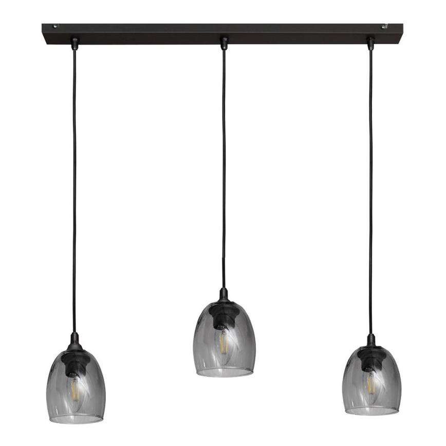 Chandelier on a string BRILLANT 3xE27/15W/230V grey