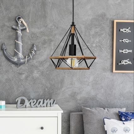 Chandelier on a string BROXTON 1xE27/20W/230V
