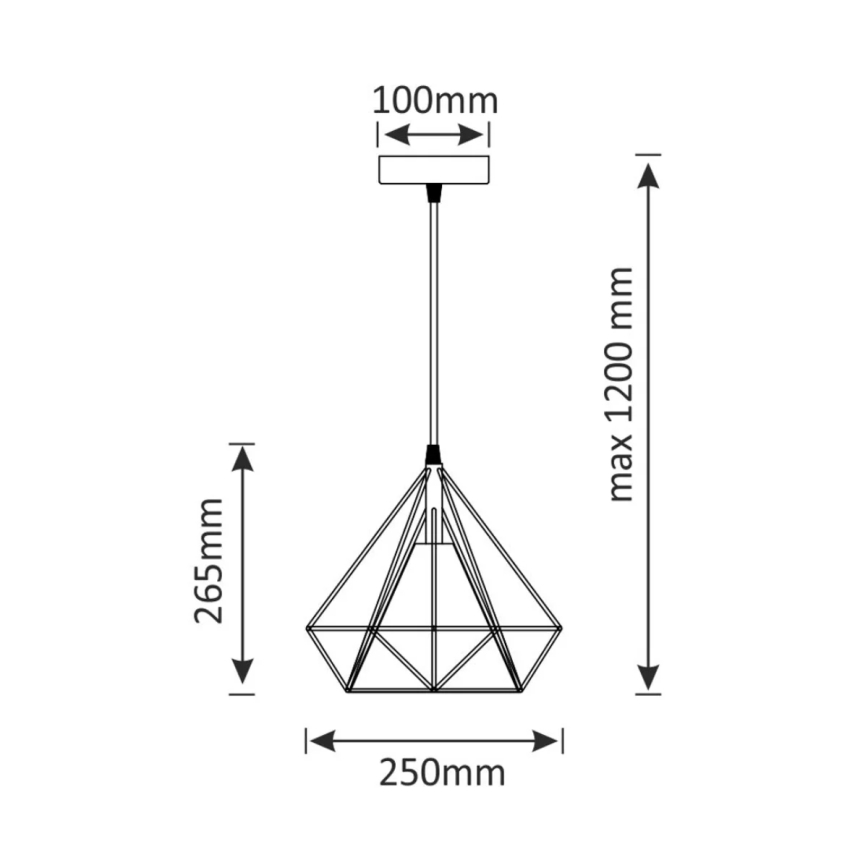 Chandelier on a string BROXTON 1xE27/20W/230V