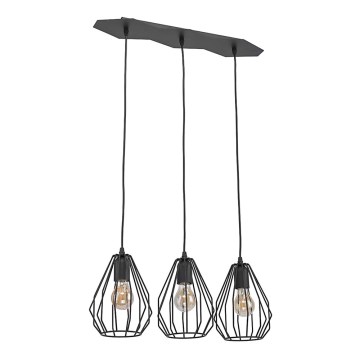 Chandelier on a string BRYLANT BLACK 3xE27/60W/230V