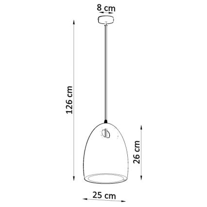 Chandelier on a string BUKANO 1xE27/60W/230V