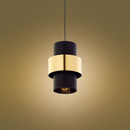 Chandelier on a string CALISTO 1xE27/15W/230V gold/black