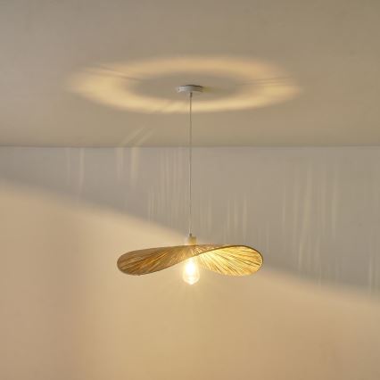 Chandelier on a string CALYPSO 1xE27/15W/230V d. 55 cm bamboo